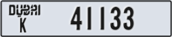 dubai - code - K - number -41133