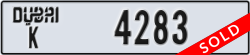 dubai - code - K - number -4283