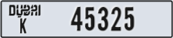 dubai - code - K - number -45325