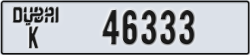 dubai - code - K - number -46254