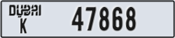 dubai - code - K - number -47868