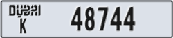 dubai - code - K - number -48665