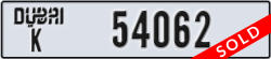 dubai - code - K - number -54062