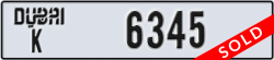 dubai - code - K - number -6345