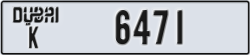 dubai - code - K - number -6471