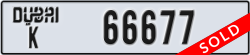 dubai - code - K - number -66677
