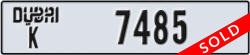 dubai - code - K - number -7485