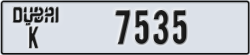 dubai - code - K - number -7535