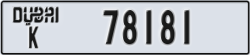 dubai - code - K - number -78181