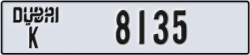 dubai - code - K - number -8135