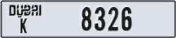 dubai - code - K - number -8247