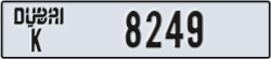 dubai - code - K - number -8249