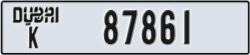 dubai - code - K - number -87861