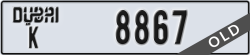 dubai - code - K - number -8867