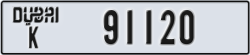 dubai - code - K - number -91120