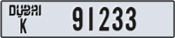 dubai - code - K - number -91154