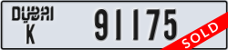 dubai - code - K - number -91175