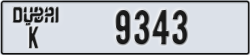 dubai - code - K - number -9343