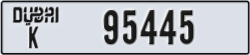 dubai - code - K - number -95445