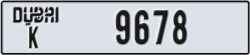 dubai - code - K - number -9678