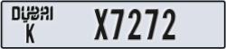 dubai - code - K - number -X7272