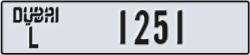 dubai - code - L - number -1251