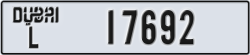 dubai - code - L - number -17692