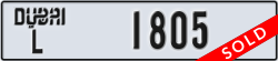dubai - code - L - number -1805