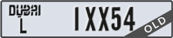 dubai - code - L - number -1XX54