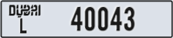 dubai - code - L - number -40043