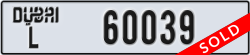 dubai - code - L - number -60039