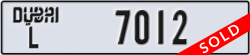 dubai - code - L - number -7012