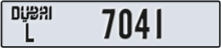 dubai - code - L - number -7041