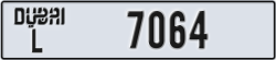 dubai - code - L - number -7064
