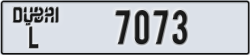 dubai - code - L - number -7073