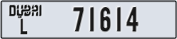 dubai - code - L - number -71614