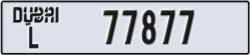 dubai - code - L - number -77877