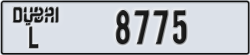 dubai - code - L - number -8775