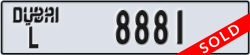 dubai - code - L - number -8881