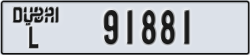 dubai - code - L - number -91881