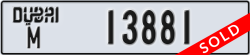 dubai - code - M - number -13881