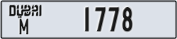 dubai - code - M - number -1778