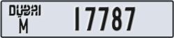 dubai - code - M - number -17787