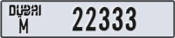 dubai - code - M - number -22333