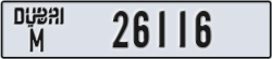 dubai - code - M - number -26116