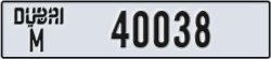 dubai - code - M - number -40038