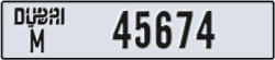 dubai - code - M - number -45674