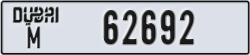 dubai - code - M - number -62692