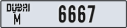 dubai - code - M - number -6667