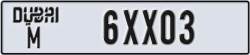 dubai - code - M - number -6XX03